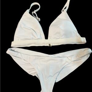 Vitamin A White Triangle Bikini Set